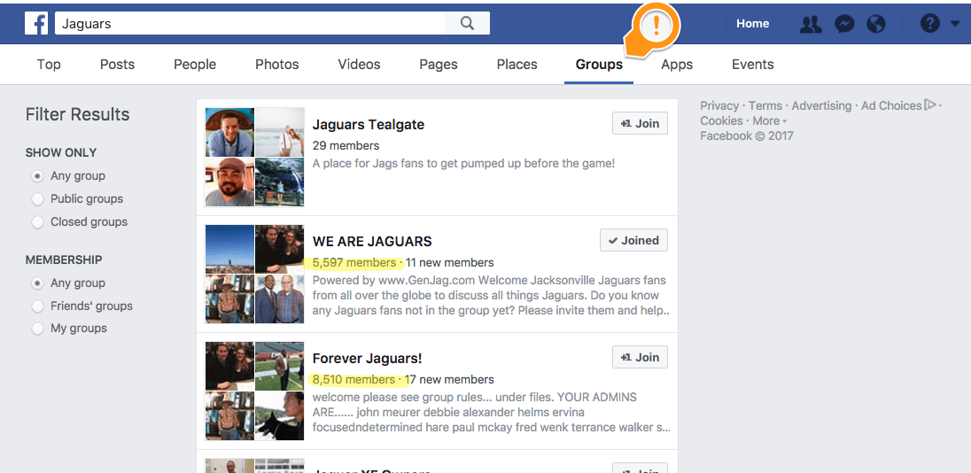 Networking in Facebook Groups
